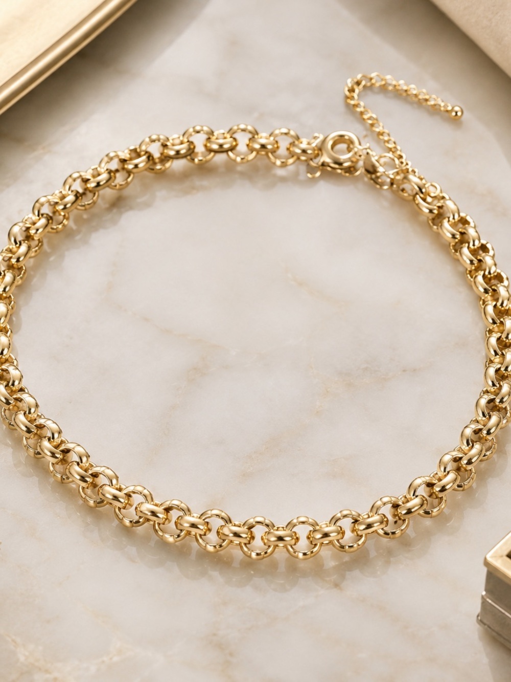 Gold Chain Choker Necklace